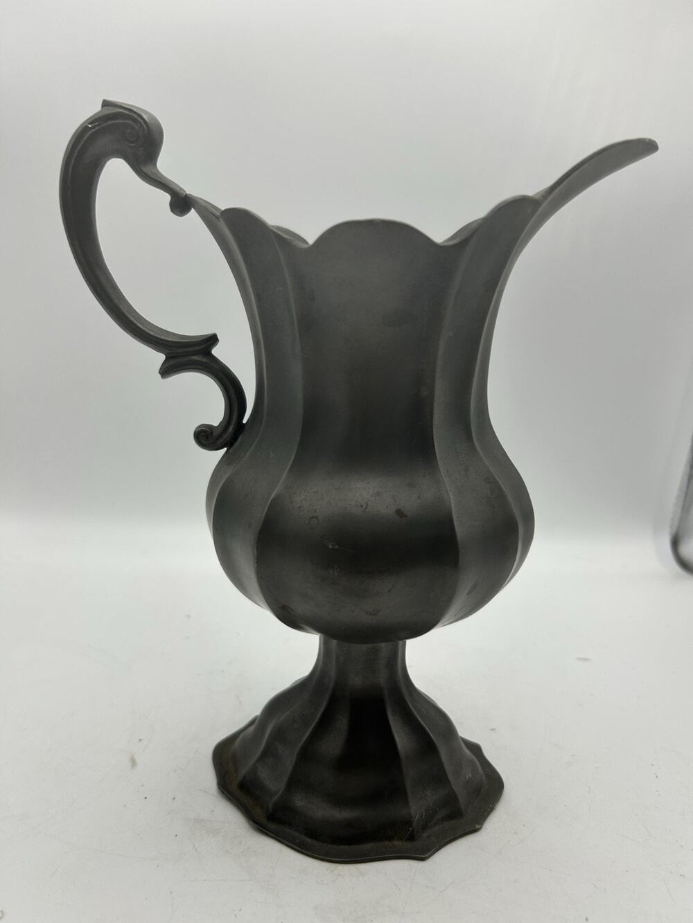 Newel English Renaissance Style 8" Ornate PEWTER PITCHER made in Italy.